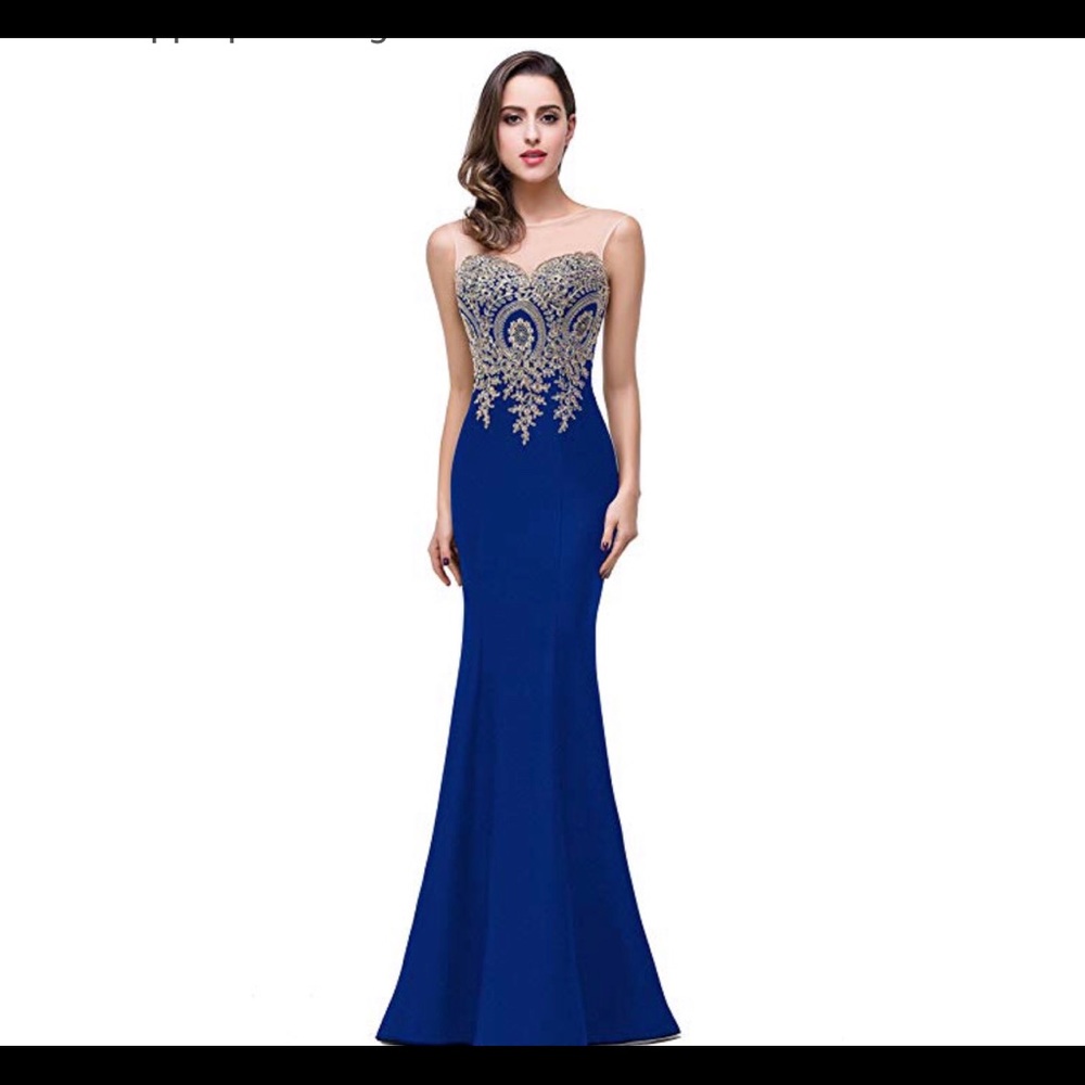 Babyonline Mermaid Evening Dress - Royal Blue